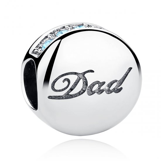 Charm de plata estilo Pandora para papá - SCC006 - Haga click en la imagen para cerrar
