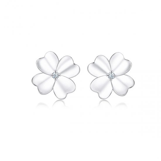 Pendientes de botón de flores de plata estilo Pandora - SCE864 - Haga click en la imagen para cerrar