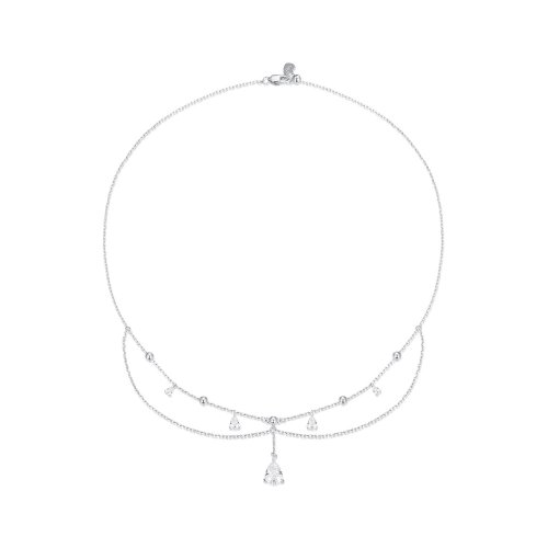 Collar con borlas y gotas de agua estilo PANDORA - BSN383