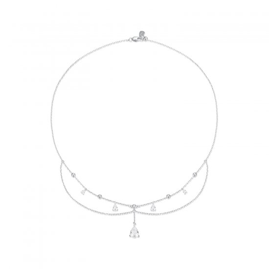 Collar con borlas y gotas de agua estilo PANDORA - BSN383 - Haga click en la imagen para cerrar