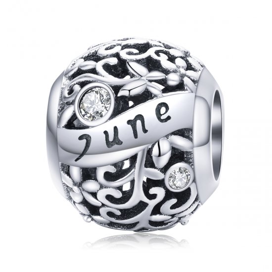 Encanto de Piedra de Nacimiento de Junio de Estilo Pandora en Plata - SCC1385-6 - Haga click en la imagen para cerrar