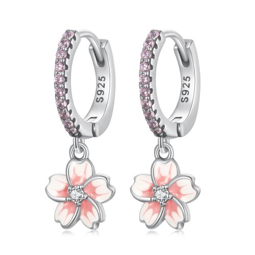 Aros tipo Pandora con flores de cerezo - SCE1509
