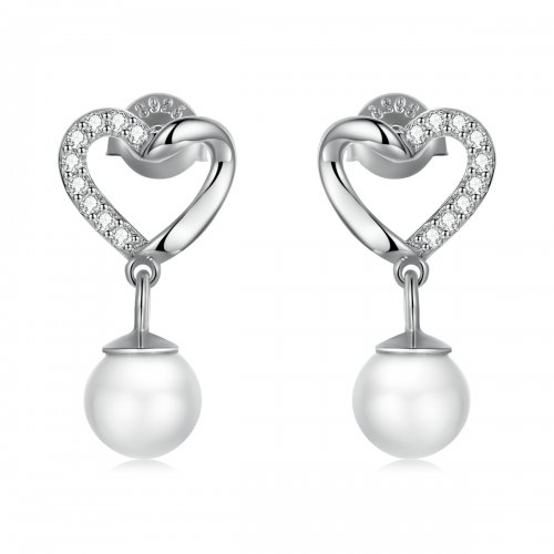 Pandora Style Love Shell Beads-Elegantes aretes - BSE552