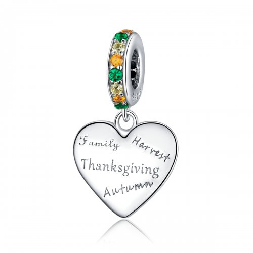 Estilo Pandora Dangle de Amor de Acción de Gracias - BSC344