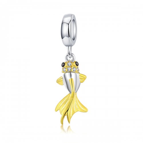 Estilo Pandora Colgante Dorado Koi - BSC127