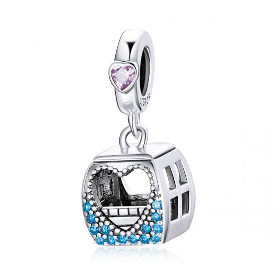 Colgante pequeño estilo Pandora de teleférico - SCC1741 - Haga click en la imagen para cerrar