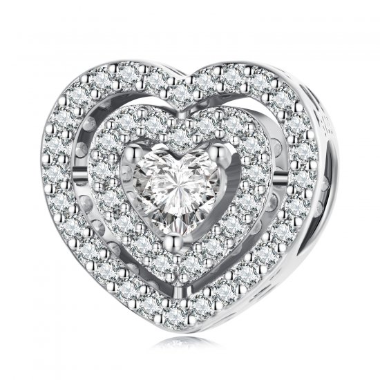 Pandora Estilo Brillante Colgante Corazón - BSC662 - Haga click en la imagen para cerrar