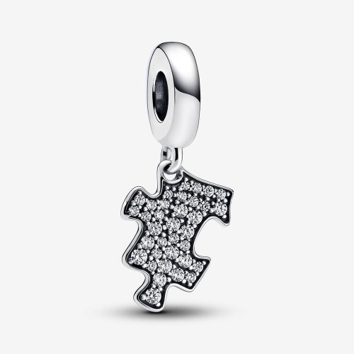 Charm colgante con pieza de rompecabezas brillante de Pandora - 792241C01