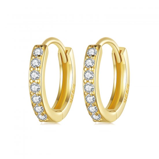 Pendientes sencillos de plata de ley estilo PANDORA - BSE1060-BS - Haga click en la imagen para cerrar