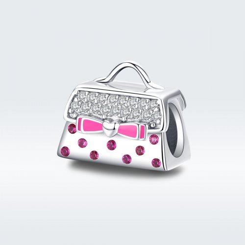 Charm de bolso plateado estilo Pandora - SCC1391