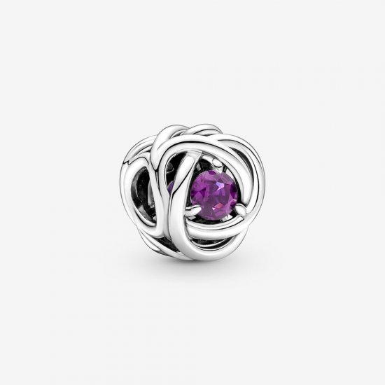 PANDORA Charm Círculo Eterno Morado de Febrero - 790065C02 - Haga click en la imagen para cerrar