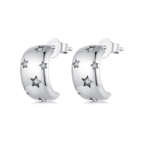 Pendientes estilo Pandora Flash Star Studs - BSE884
