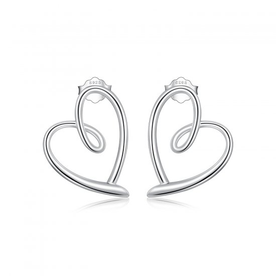 Pandora Style Envueltos en Amor Pendientes de Botón - BSE871 - Haga click en la imagen para cerrar