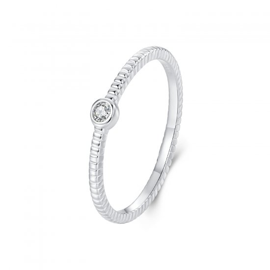 Anillo sencillo pequeño exquisito estilo PANDORA - BSR577 - Haga click en la imagen para cerrar