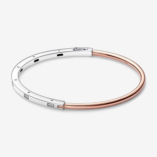 Pulsera en Dos Tonos y Gemas Pandora Signature - 582740C01
