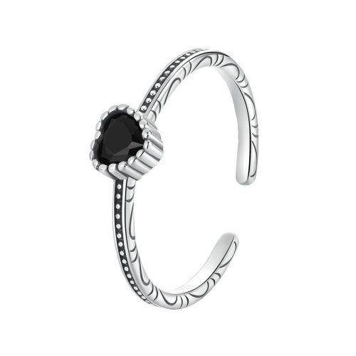 Anillo de apertura Corazón de las tinieblas estilo PANDORA - SCR1074-E