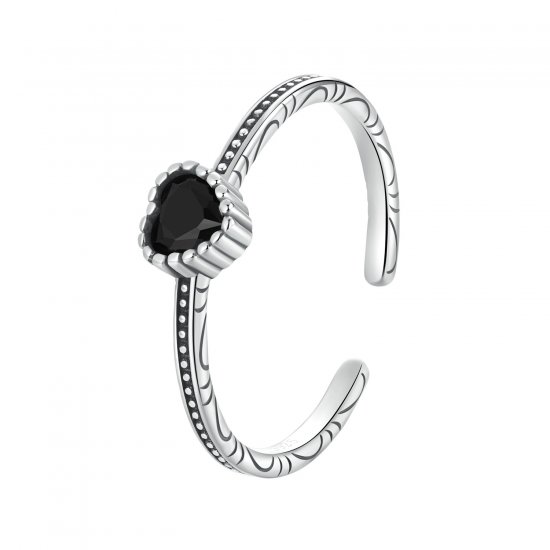Anillo de apertura Corazón de las tinieblas estilo PANDORA - SCR1074-E - Haga click en la imagen para cerrar