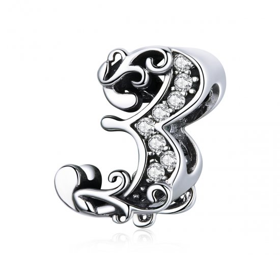 Charm de Plata Estilo Pandora con Número 3 - SCC1418-3 - Haga click en la imagen para cerrar