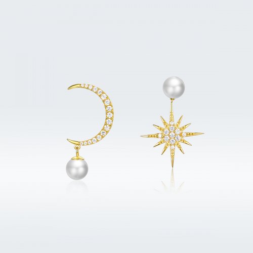 Aretes estilo Pandora Love Nocturne - BSE308