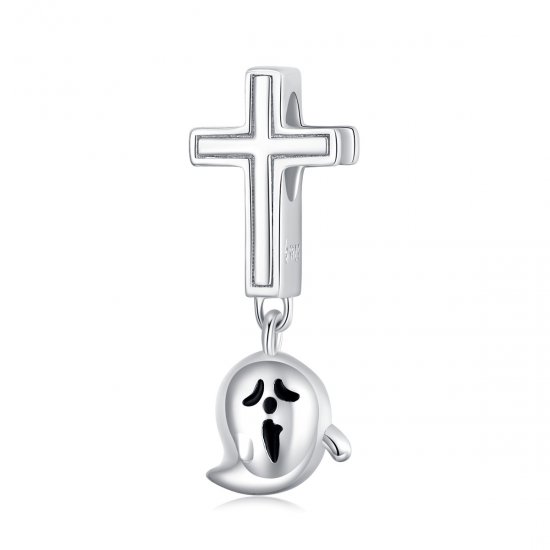 Charm de fantasma de Halloween de plata de estilo Pandora - BSC328 - Haga click en la imagen para cerrar