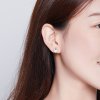 Aretes de unicornio lindo plateado estilo Pandora - SCE737