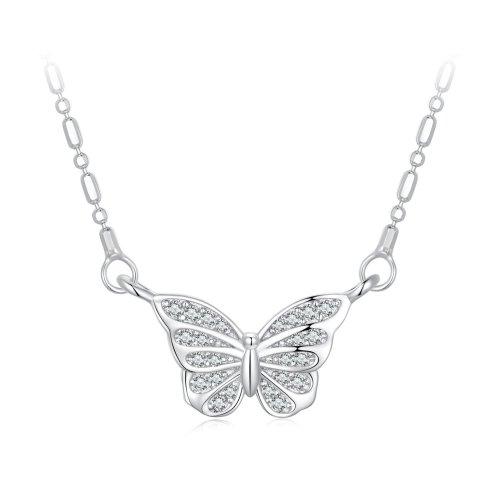 Collar inteligente estilo Pandora con mariposa - BSN352