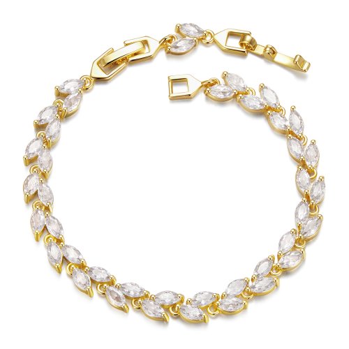 Pulsera de hoja de olivo estilo PANDORA - YIB069-B