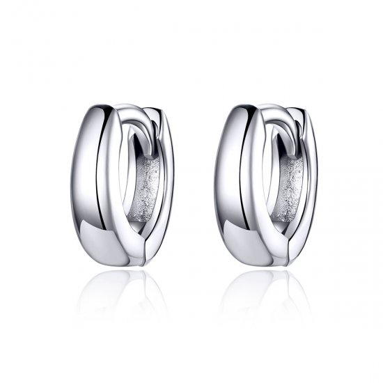 Pendientes de argolla estilo Pandora de plata, diseño simple de sueño - SCE552 - Haga click en la imagen para cerrar