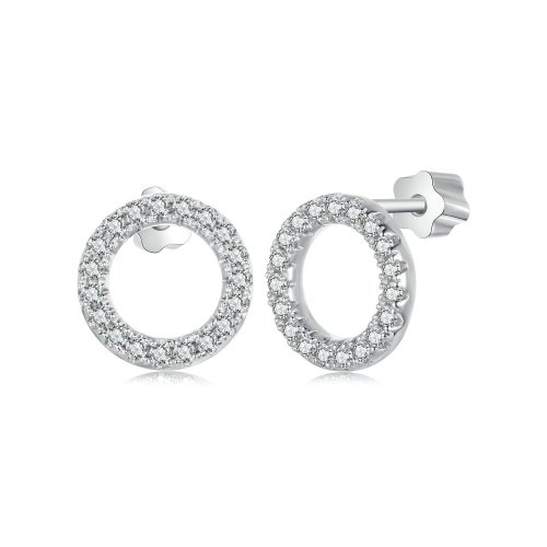 Pendientes estilo PANDORA Starry Night Moissanite de 0,013 ct (dos certificados) - MSE055