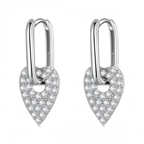 Aretes de aro estilo Pandora para fiestas de amor - BSE569 Aretes de aro estilo Pandora para fiestas de amor - BSE569