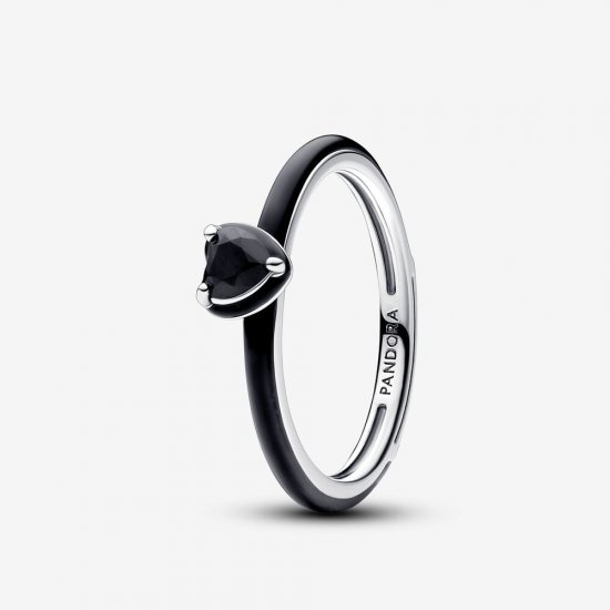 Anillo Pandora ME Corazón Chakra Negro - 193088C01 - Haga click en la imagen para cerrar