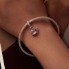 Pendiente en forma de corazón con cinta estilo Pandora - BSC922