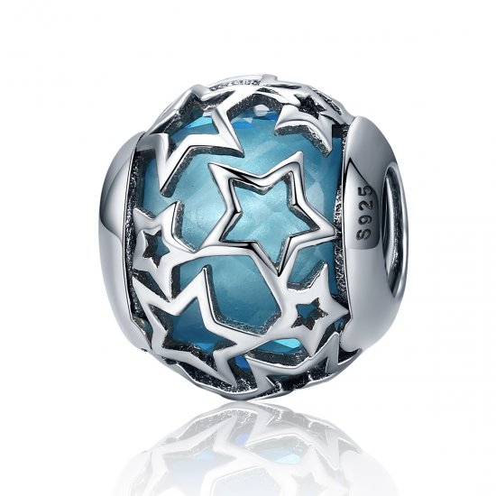 Charm tipo Pandora de estrellas plateadas - SCC411 - Haga click en la imagen para cerrar