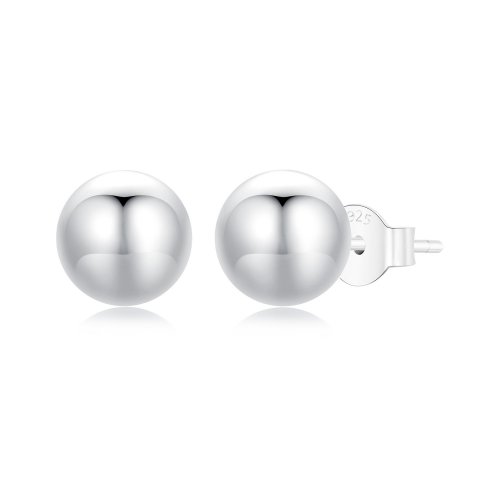 Pendientes estilo PANDORA con forma de bola pequeña - SCE1725-S