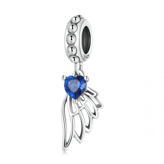 Pendiente colgante de estilo Pandora con alas abiertas - SCC2071 - Haga click en la imagen para cerrar
