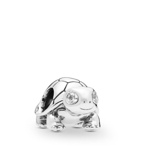 Charm PANDORA en plata de ley Tortuga con ojos Brillantes - 797878CZ