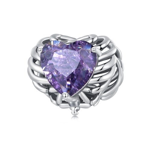 Charm estilo Pandora con corazón de esqueleto - BSC910