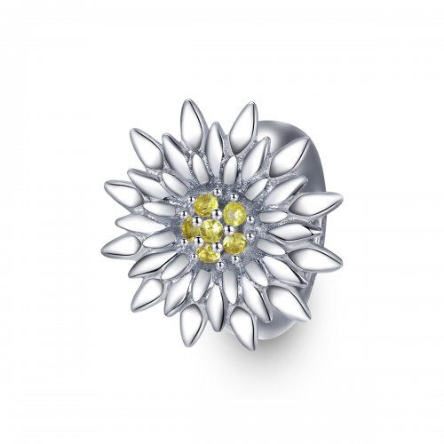 Charm estilo Pandora con diseño de girasol - SCC1765