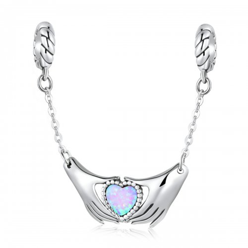 Pulsera de seguridad en forma de corazón familiar estilo Pandora - BSC597