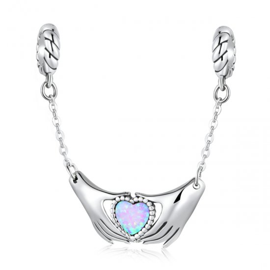Pulsera de seguridad en forma de corazón familiar estilo Pandora - BSC597 - Haga click en la imagen para cerrar