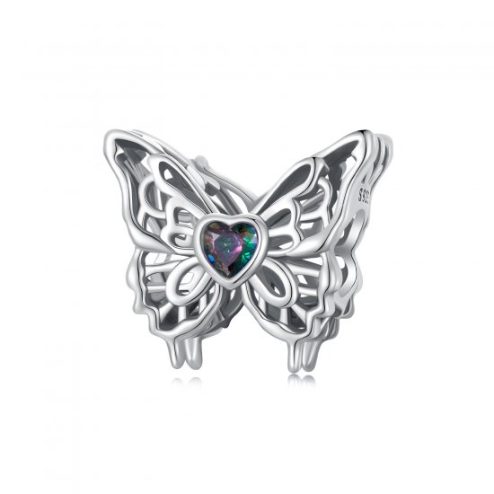 Charm de danza de mariposa estilo PANDORA - SCC2819 - Haga click en la imagen para cerrar
