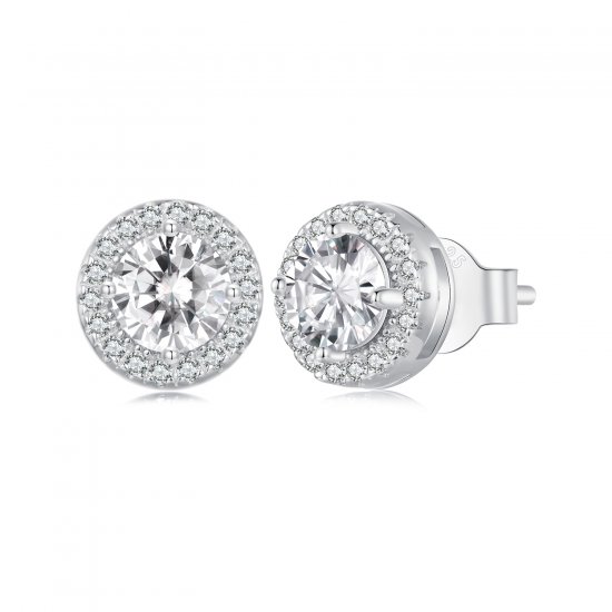 Aretes de lujo ligeros estilo Pandora - BSE893 - Haga click en la imagen para cerrar