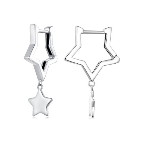 Aros de Estilo Pandora con Estrellas - SCE1621