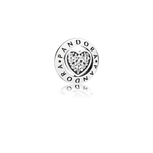 Petite en plata de ley Corazón Firma PANDORA - 797048CZ