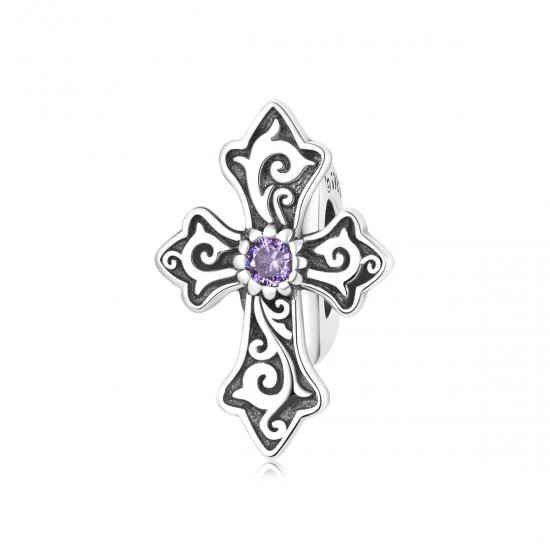 Pandora Estilo Retro Patrón Cruz Encanto - BSC583 - Haga click en la imagen para cerrar