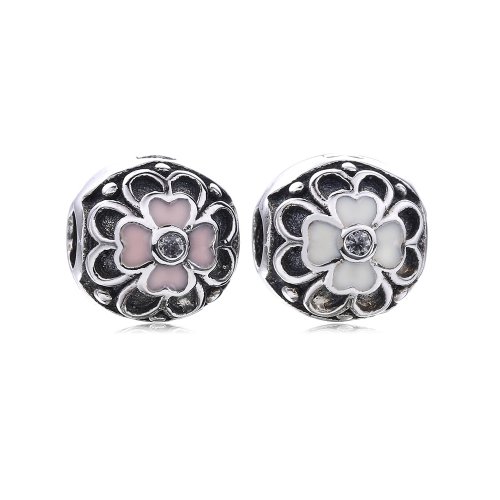 Clip en plata de ley Flores de ciruelo PANDORA