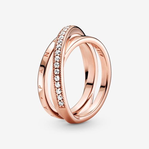 Anillo de triple banda PANDORA Crossover Pavé - 189057C01