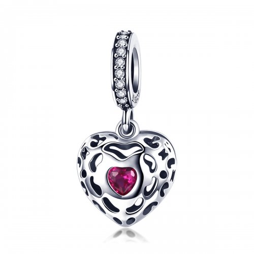 Dije de plata estilo Pandora con colgante de felicidad - SCC1007