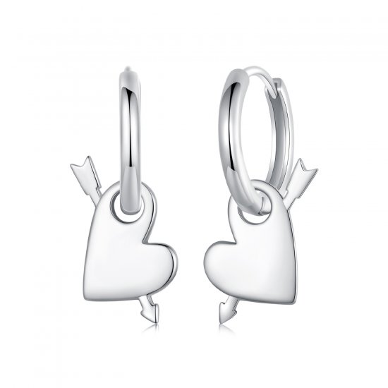 Pendientes con forma de corazón estilo PANDORA - BSE1082 - Haga click en la imagen para cerrar