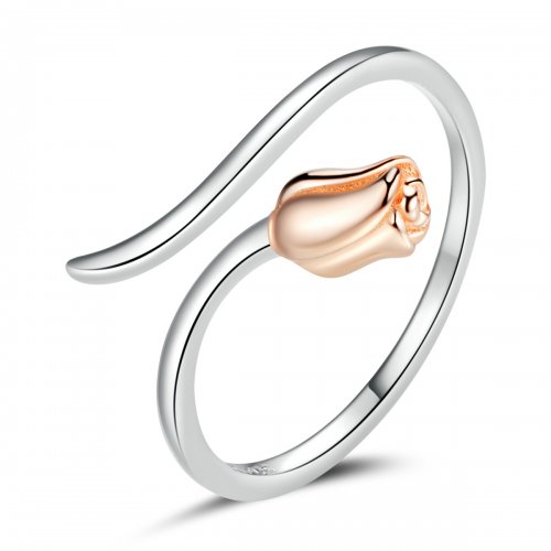 Estilo Pandora Un Anillo Abierto de Rosa - SCR761